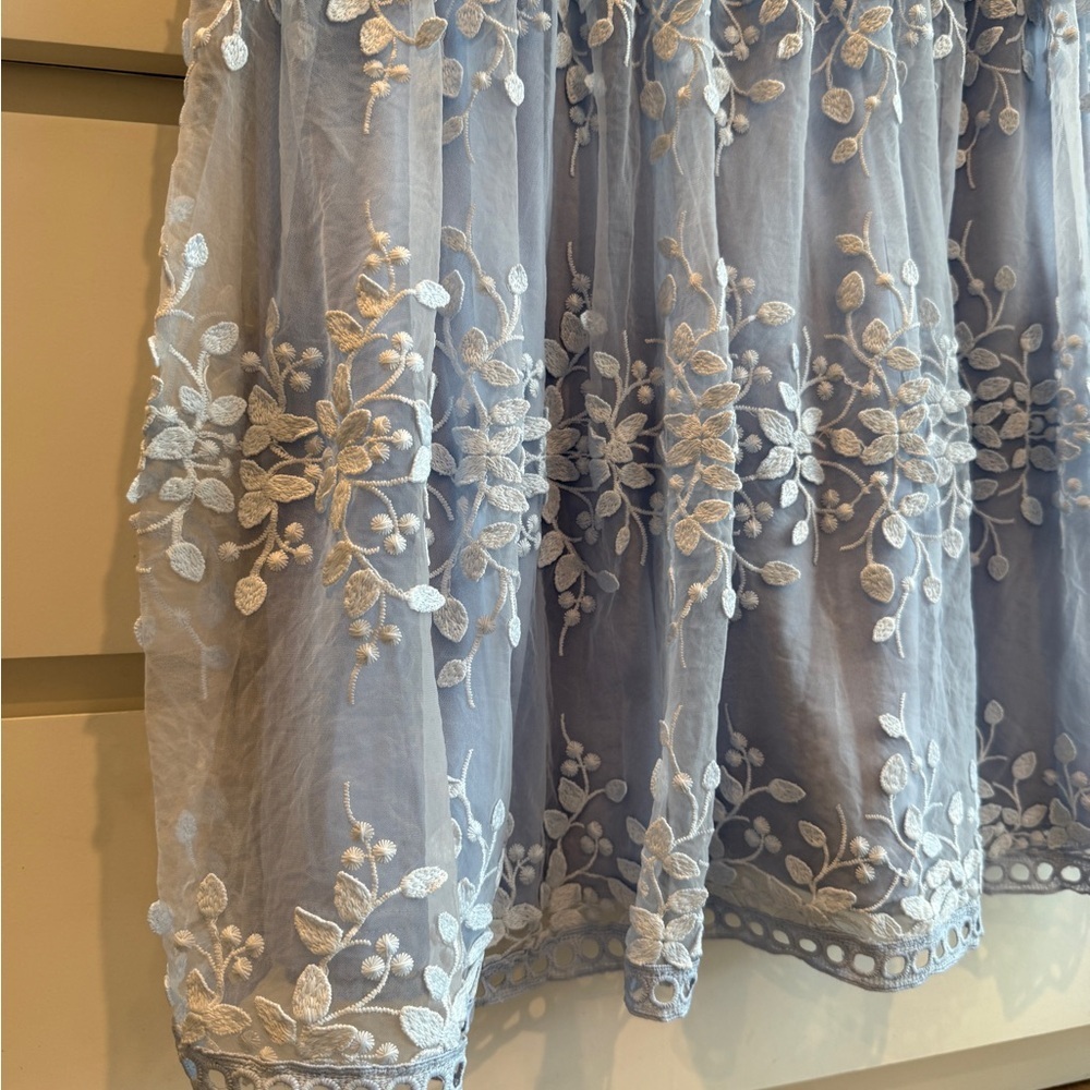 Aqua - Blue Floral Dress - Picture 3 of 6